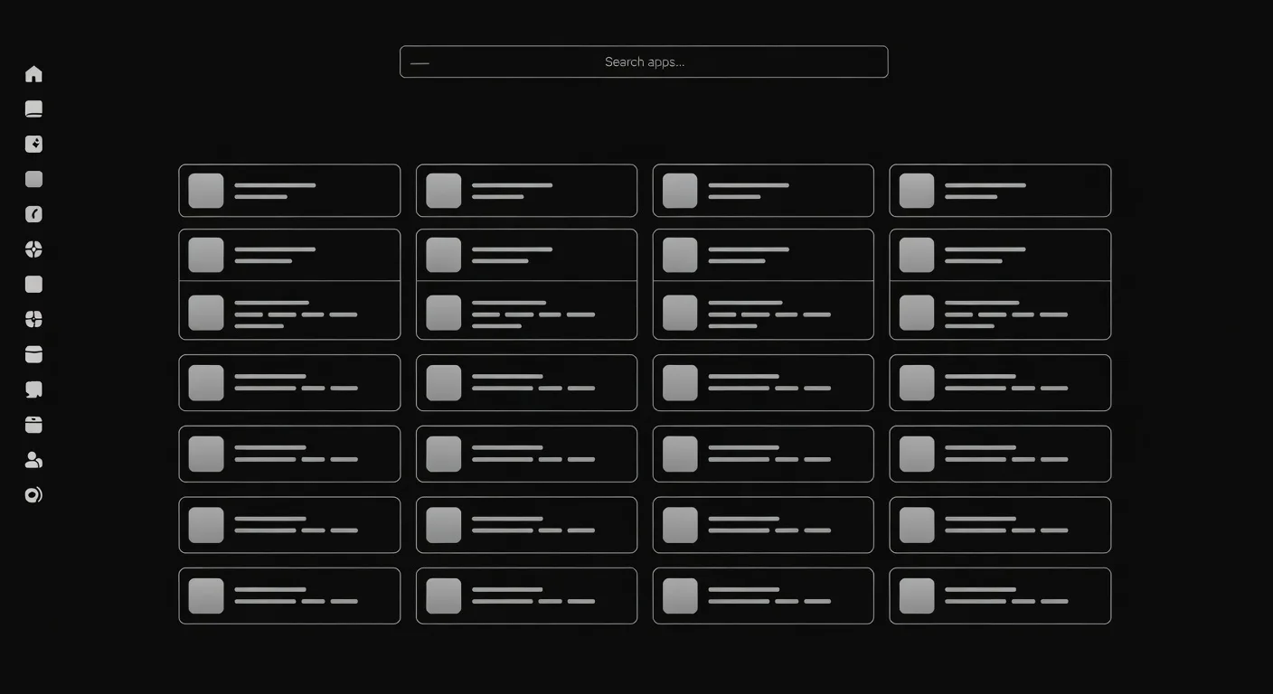 The Sois app marketplace: a grid of installable apps your agent can use